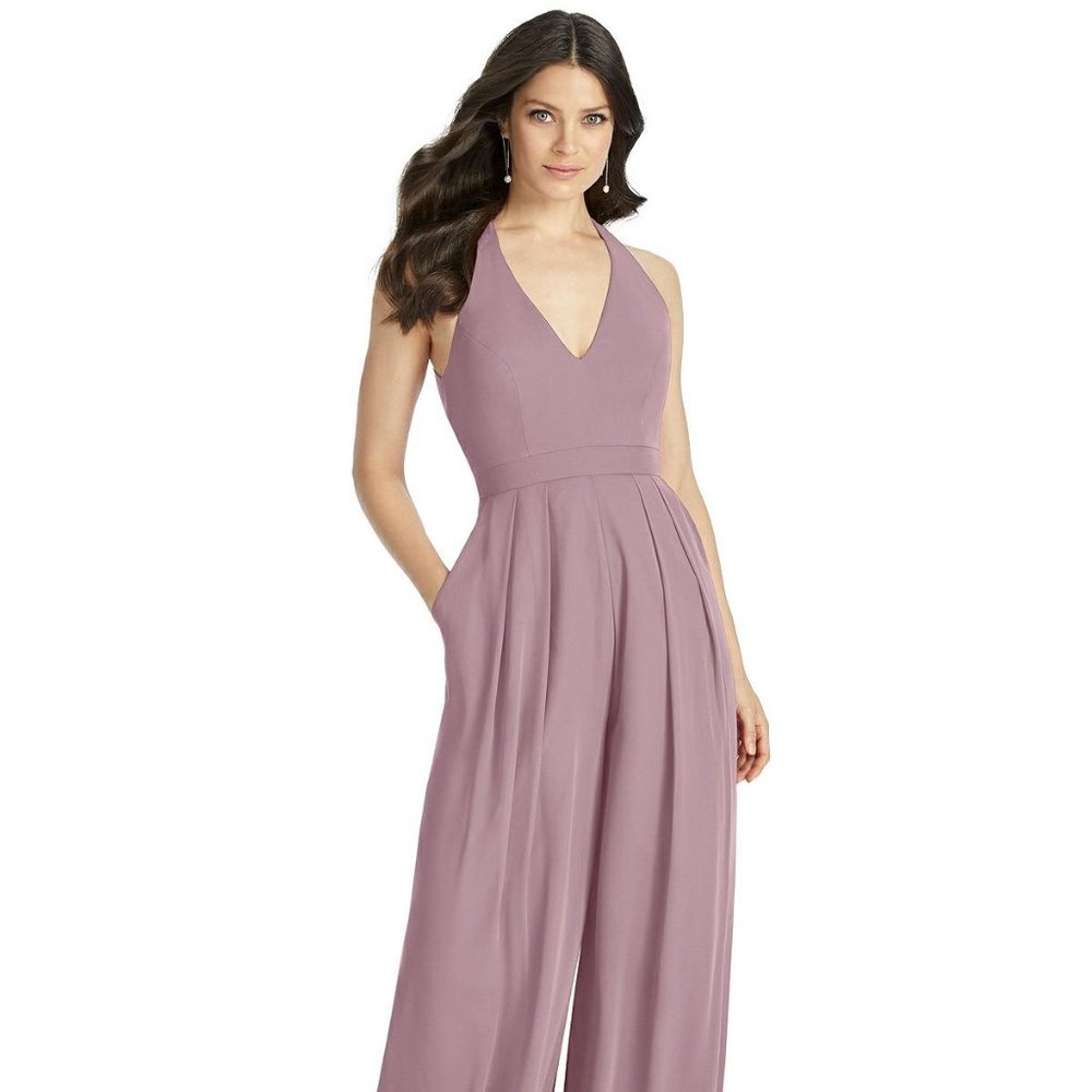 Dessy Arielle Jumpsuit in Dusty Rose